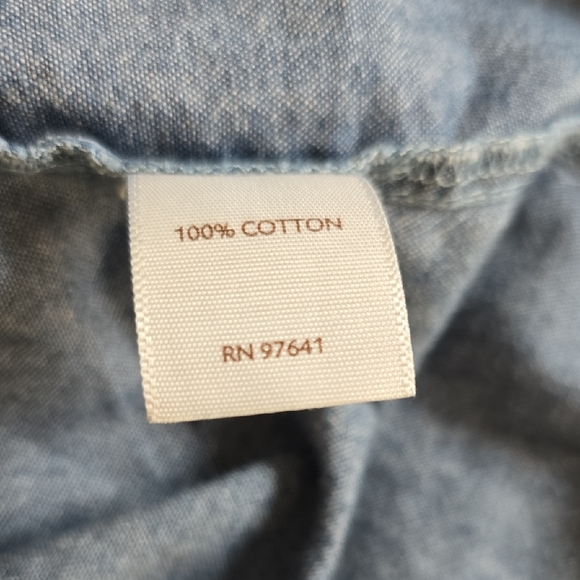 Women’s J.Jill Denim Button-Down Shirt – Size XL - Picture 9 of 10